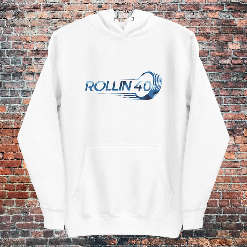 Lite and dark blue rollin40 camo Hoodie